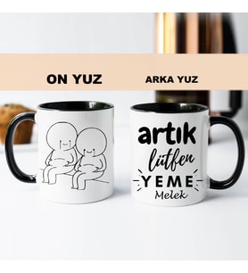 Artık Lütfen Yeme  Kupa Bardak (Siyah)