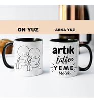Artık Lütfen Yeme  Kupa Bardak (Siyah)