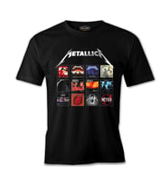 Metallica - Album Covers Siyah Erkek Tshirt