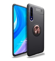 Microsonic Huawei P Smart Pro Kılıf Kickstand Ring Holder Siyah Rose