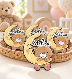 Kişiye Özel Hoşgeldin Bebek Ahşap Magnet Doğum Günü