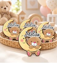 Kişiye Özel Hoşgeldin Bebek Ahşap Magnet Doğum Günü