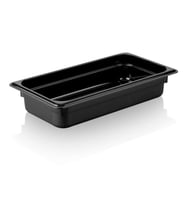 Plastport Kırılmaz Gastronom Küvet - Siyah 1/3-65 (Siyah-Gri)