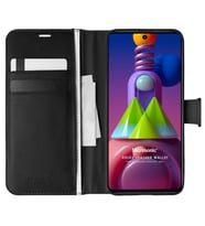 Microsonic Samsung Galaxy M51 Kılıf Delux Leather Wallet Siyah
