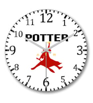 Harry Potter Air Duvar Saati Bombeli Gercek Cam
