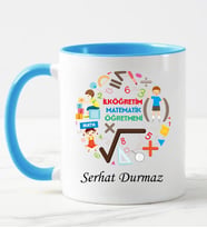 İlköğretim Matematik Öğretmeni Kupa Bardağı Mavi