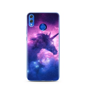 Unicorn Tasarımlı Süper Şeffaf Silikon Telefon Kılıfı Huawei Honor 8x
