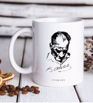BK Gift Kişiye Özel Atatürk Temalı Beyaz Kupa Bardak-28