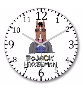 Bojack Horseman   Duvar   Saati  Bombeli Gercek Cam