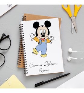 Mickey Mouse Defteri Kişiye Özel