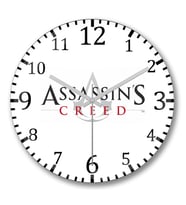 Assassins Creed Duvar Saati Bombeli Gercek Cam