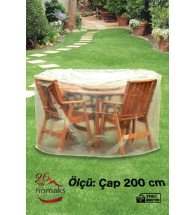 HOMAKS Mobilya koruma örtüsü daire (Çap:200  h:100) (Renksiz)