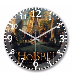 The Hobbit An Unexpected Journey  Duvar Saati Bombeli Gercek Cam