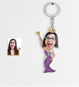BK Gift Kişiye Özel Bayan Dünya Güzeli Karikatür Anahtarlık  1