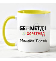 Geometri Öğretmenine Kupa Bardağı Sarı