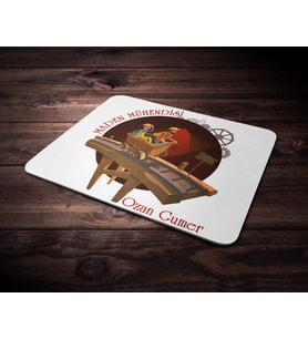 Kişiye Özel Maden Mühendisi Tasarımlı Mouse Pad (Renksiz)