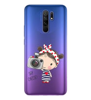 Foto Kız Tasarımlı Süper Şeffaf Silikon Telefon Kılıfı Xiomai Redmi 9