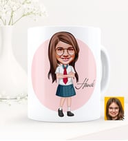BK Gift Kişiye Özel Kız Çocuk Karikatürlü Beyaz Kupa Bardak - 6
