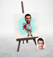 BK Gift Kişiye Özel Bay Başhekim Karikatür Şovaleli Doğal Taş  1