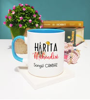 Harita Mühendisi Kupa Bardak Mavi