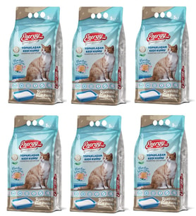 Energy Bentonit Kedi Kumu Marsilya Sabunu Kokulu 5 Lt - 6 Paket - Toplam 30 Lt