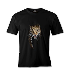 Leopar Siyah Erkek Tshirt