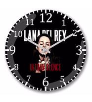 Lana del Rey Ultraviolence Duvar Saati Bombeli Gercek Cam