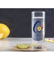BK Gift Kişiye Özel Renkli Baskılı Harf ve İsim Tasarımlı Vodka Bardağı-2 (Beyaz)