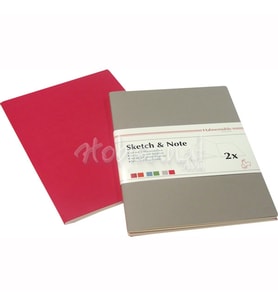 Hahnemühle İkili Eskiz Defter Seti 40 Sayfa A4 Pembe-Gri