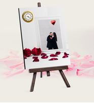 BK Gift Kişiye Özel Fotoğraflı Şovaleli Masa Saati  7