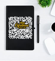 BK Gift Kişiye Özel Sınıf Öğretmeni Siyah Defter Kalem Hediye Seti - 3