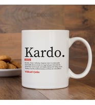 Lügatçe Kardo İsme Özel Kupa (Beyaz)