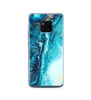 Mavi Kumsal Tasarımlı Süper Şeffaf Silikon Telefon Kılıfı Huawei Mate 20 Pro