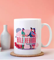 Kişiye Özel Aile Hekimi Tasarımlı Beyaz Kupa