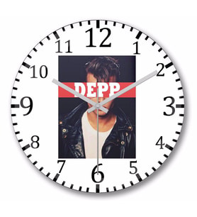 Depp  Duvar Saati Bombeli Gercek Cam
