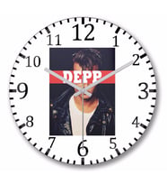 Depp  Duvar Saati Bombeli Gercek Cam
