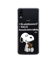 Snoopy Tasarımlı Süper Şeffaf Silikon Telefon Kılıfı Samsung A10s