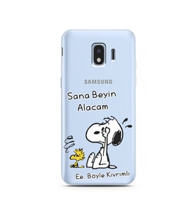 Snoopy Tasarımlı Süper Şeffaf Silikon Telefon Kılıfı Samsung J2 Pro (2018)