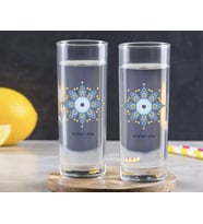 BK Gift Kişiye Özel Renkli Baskılı İsimli İkili Vodka Bardağı-105 (Beyaz)