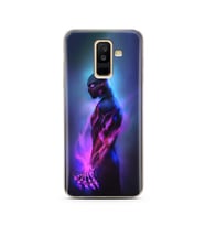 Black Panter Tasarım Süper Şeffaf Silikon Telefon Kılıfı Samsung A6 Plus