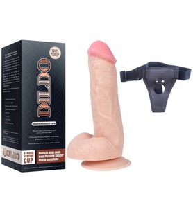 Dildo Series Kasdin 15 Cm Belden Bağlanmalı Realistik Dokuda Penis