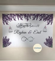 100x70cm Söz, Nişan, Kına Gecesi, Düğün İçin Kişiye Özel Branda Afiş Arka Fon