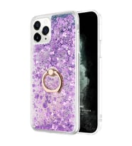 Microsonic Apple iPhone 11 Pro Max Kılıf Glitter Liquid Holder Mor