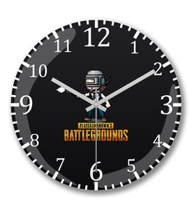 Battlegrounds Pix Duvar Saati Bombeli Gercek Cam