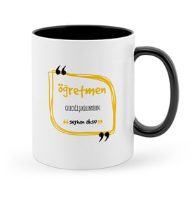 BK Gift Kişiye Özel Öğretmen Anlamı Siyah Kupa Bardak  5