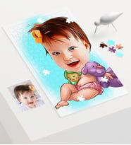 BK Gift Kişiye Özel Bebek Karikatür 240 Parça A3 Puzzle  2