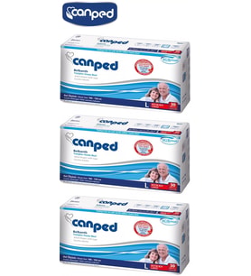 Canped Hasta Bezi Yetişkin Bel Bantlı Polietilen L-Büyük Boy 90 Adet