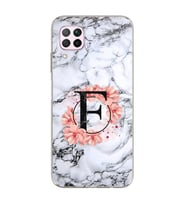 Mermer Çiçekli Harf Tasarım Süper Şeffaf Silikon Telefon Kılıfı Huawei P40 Lite 