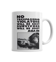 Macaco Atirador Branca Kupa Bardak Porselen