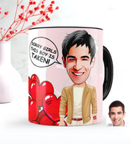 BK Gift Kişiye Özel Bay Sevgili Karikatürlü Siyah Kupa Bardak - 2